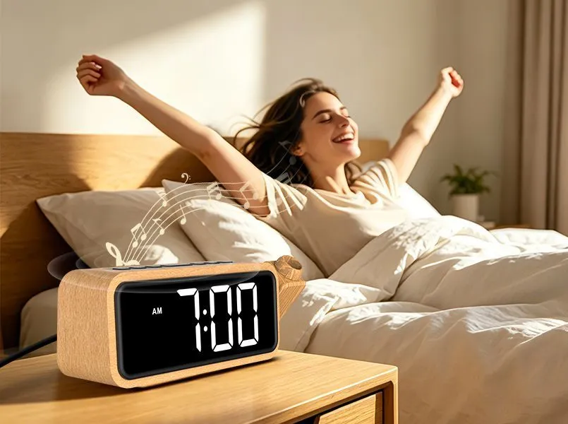 Netzu Wooden Projection Alarm Clock
